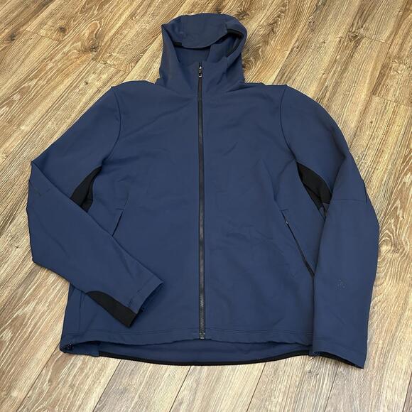 Lululemon Men's X-Large Cover Ground Jacket Navy Full Zip Hooded ECU MSRP $198